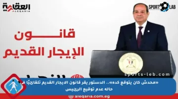 «محدش كان يتوقع كده».. الدستور يقر قانون الإيجار القديم تلقائيًا في حالة عدم توقيع الرئيس